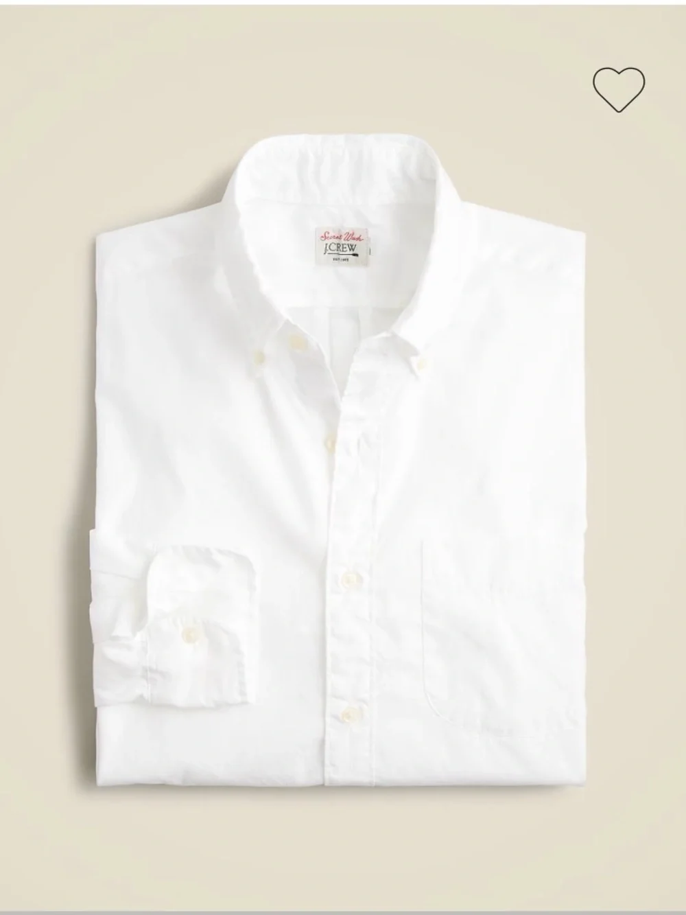 J Crew White Secret Shirting Wash Slim  Untucked Poplin Shirt BJ744 NWOT S #2621